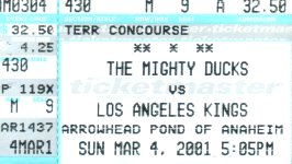 Los Angeles Kings @ Anaheim Mighty Ducks