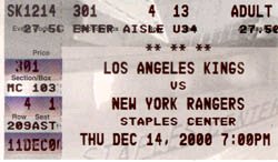 New York Rangers @ Los Angeles Kings