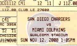 Miami Dolphins @ San Diego Chargers